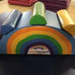 5 Log Soft Play Hump - Sensory Rainbow And Sun Design With Glitter Logs