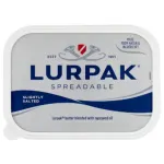 Lurpak Slightly Salted Spreadable Blend Of Butter And Rapeseed Oil 250g