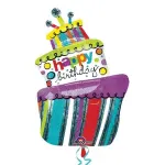 Funky Birthday Cake Holographic Supershape