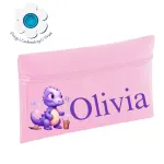 Quadra Pencil Case - Purple Dinosaur  Design