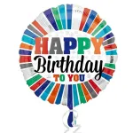 18 Inch Stripes Happy Birthday