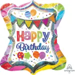 Bright Party Bunting Holographic Foil Multi