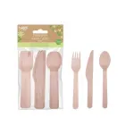 Bello 15 Piece Biodegradable Wooden Cutlery Set