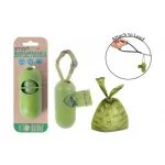 Smart Choice 15 Biodegradable Tie Handle Poop Bags And Dispenser