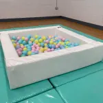 Square Foam Ball Pool 135 X 135 X 30cm - White Set