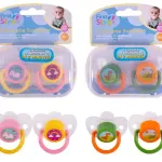 First Steps 2pk Day Time Baby Soothers With Steriliser Box