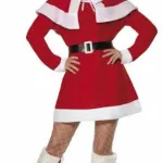 Santa Costume Cape Dress Belt And Hat - X Small