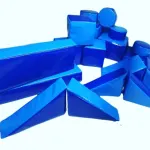 18 Piece Soft Play Shape Kit - Blue Colours