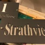 Slate Grey Fronted Acrylic House Sign Various Sizes