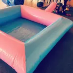 Inflatable Single Rim Ball Pool 7ft X 7ft - Pink And Light Blue