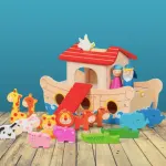 Wooden Noahs Ark Play Set