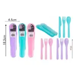 Living Colour 3 Piece Plastic Cutlery Set In Travel Case