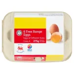 Euro Shopper 6 Free Range Eggs 275g