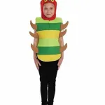 Kids Caterpillar Tunic With Attached Hood