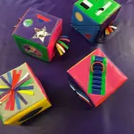 Quality Sensory Soft Play Cubes 10 Inch X 10 Inch X Set 4 Multi Coloured Vary