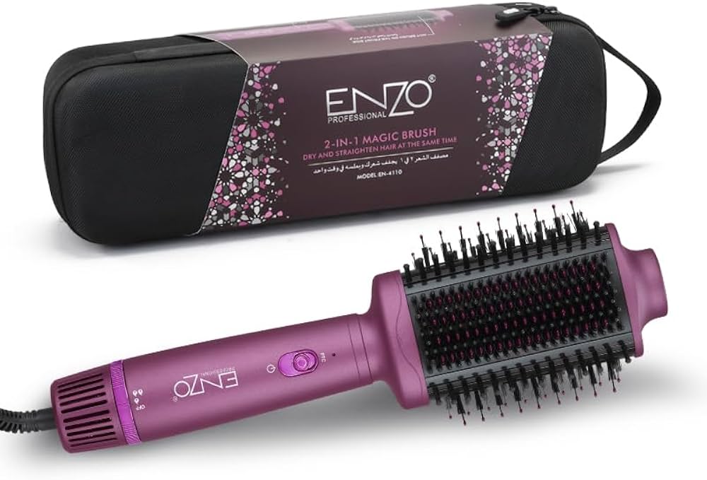 Brosse Chauffante VIOLET 2-en-1 ENZO