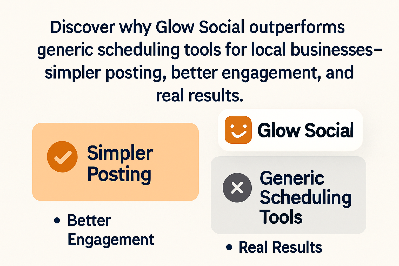 How does Glow Social compare to generic scheduling tools for local businesses?