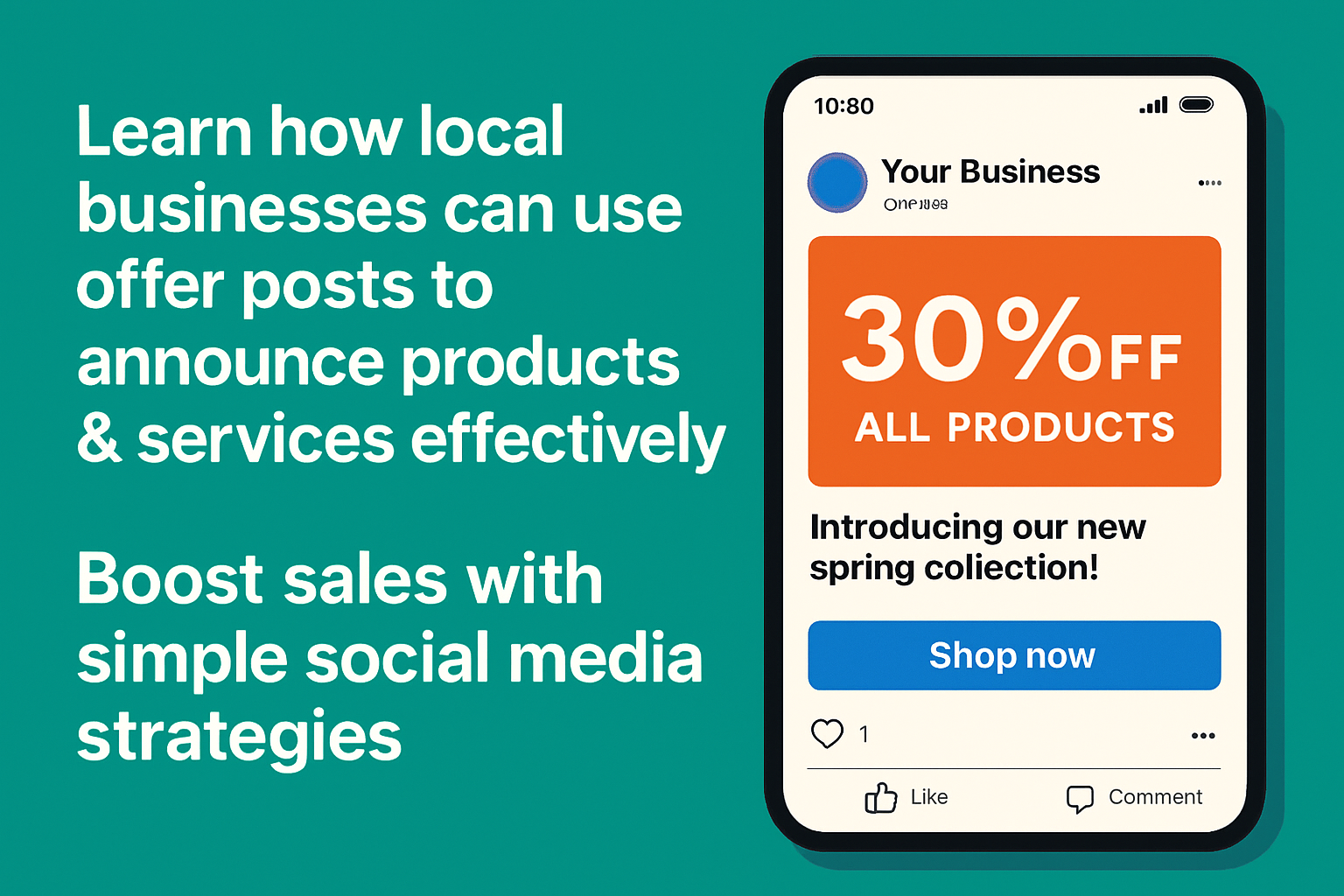 How to use offer posts for local product or service announcements