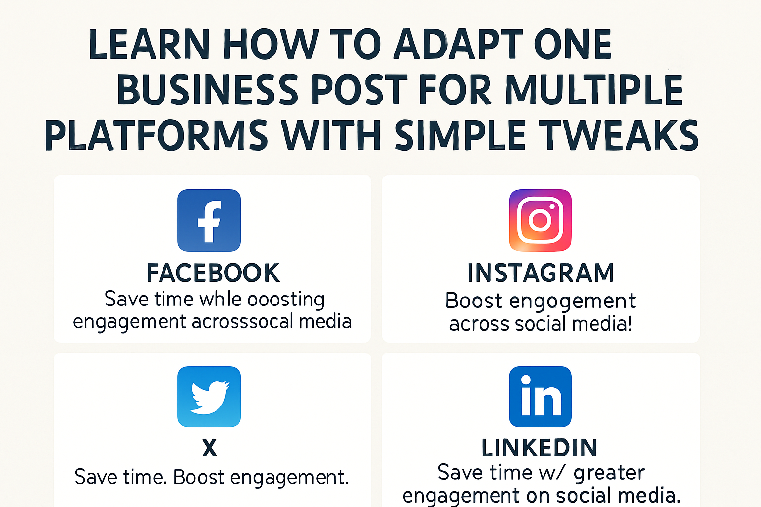 How to adapt one OBA framework post for multiple platforms effectively