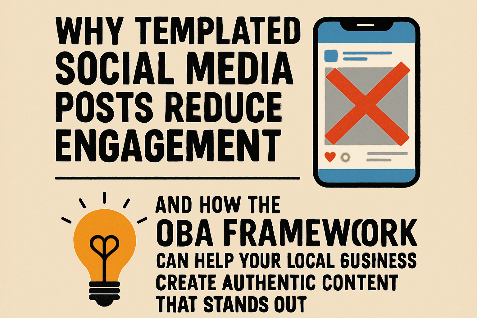 How templated posts reduce engagement and why OBA frameworks create authenticity