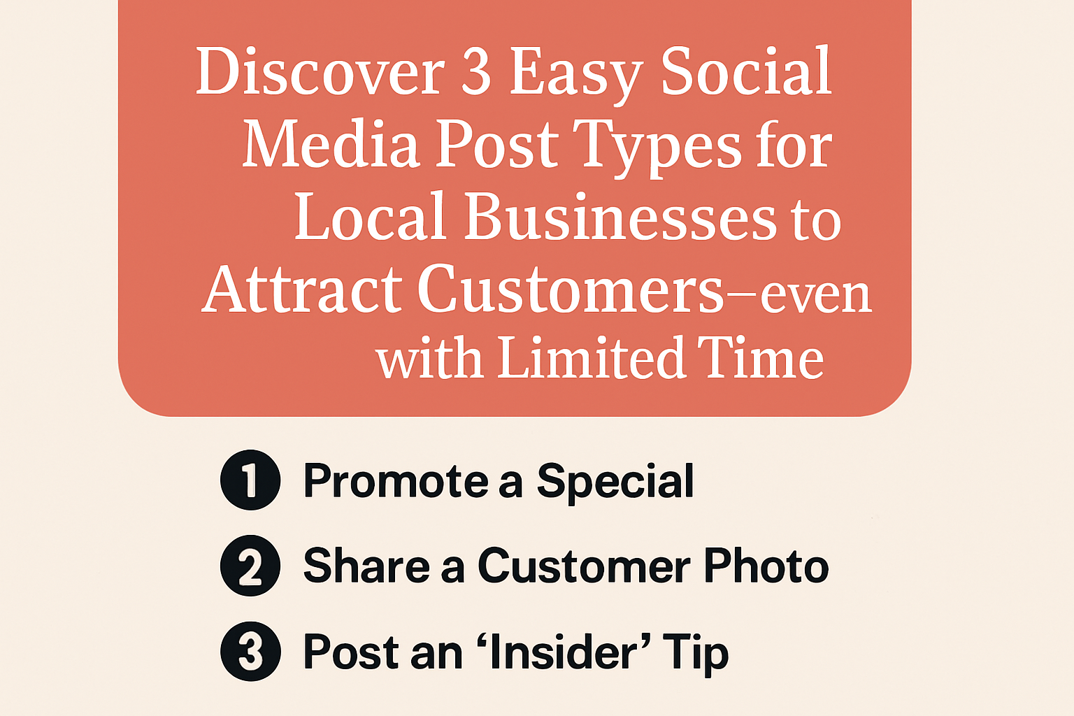 Three essential social media post types for local businesses