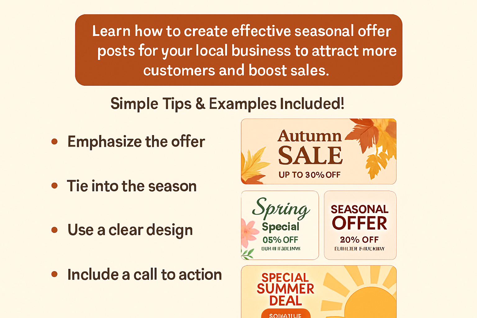 How to create seasonal offer posts for local businesses