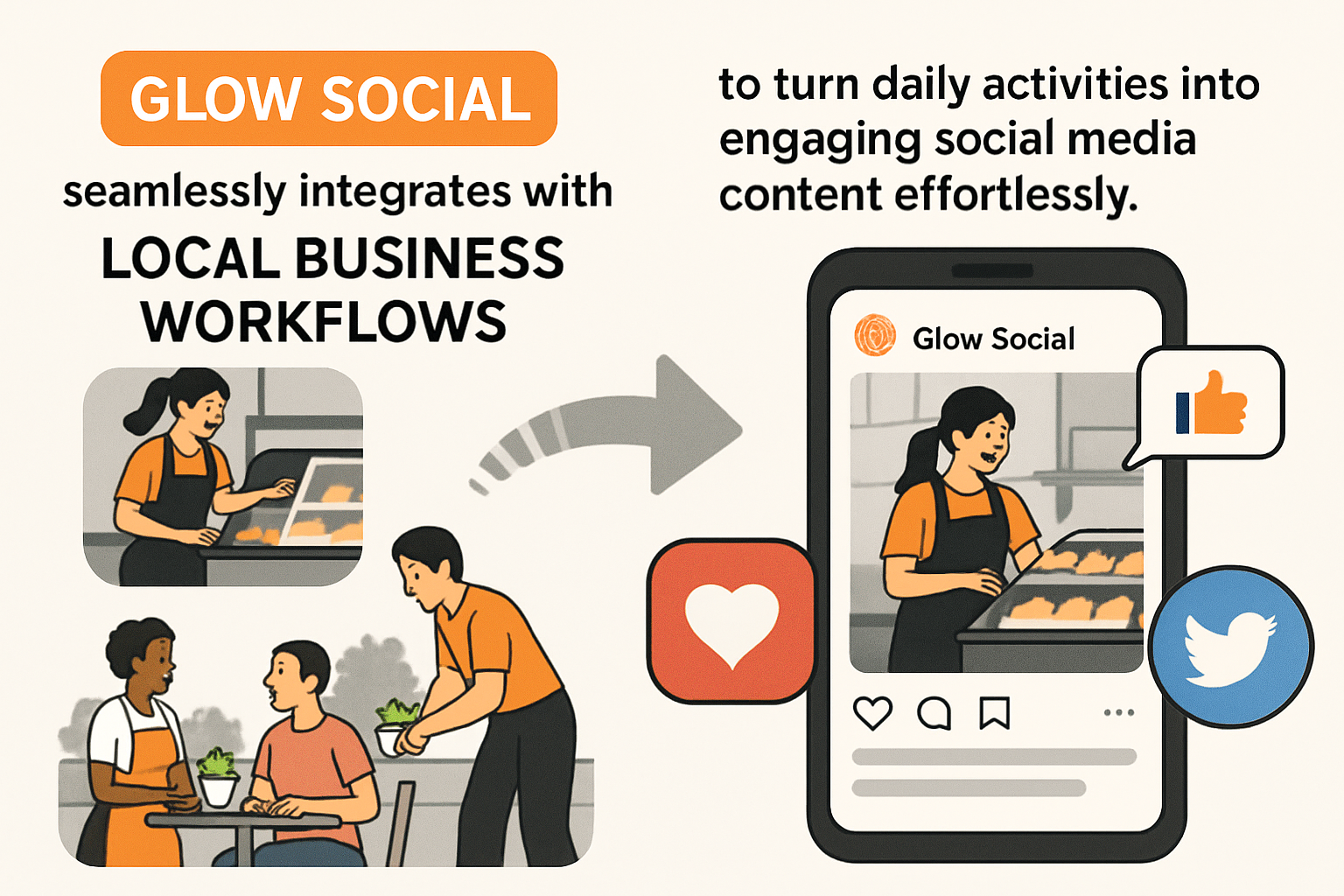 How to integrate Glow Social with local marketing workflows