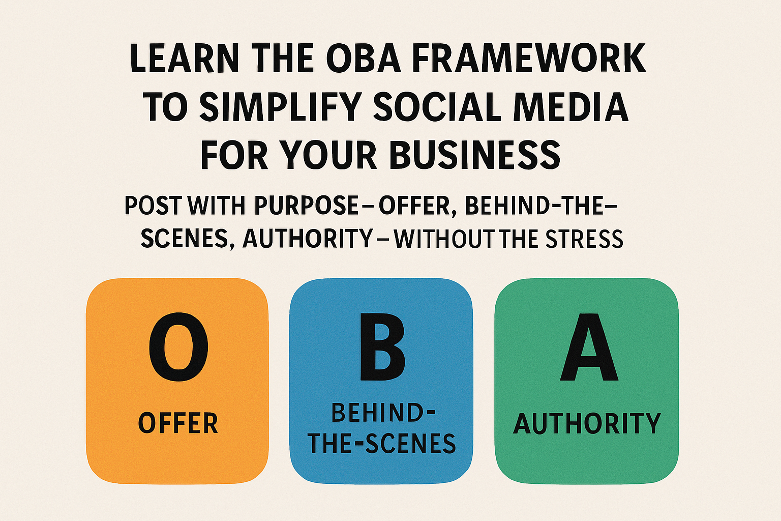 How to make social media management easier with the OBA framework