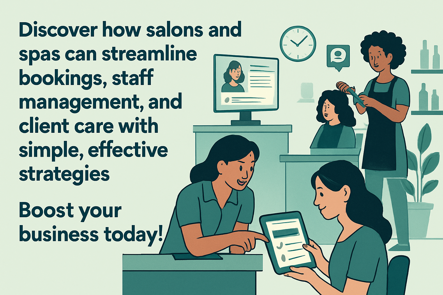 How salons and spas can use OBA for bookings, staff management, and client care