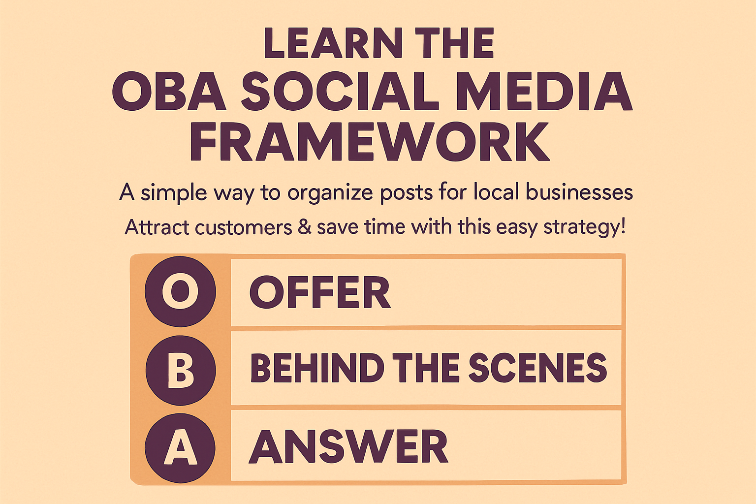 How to implement an OBA social media framework quickly