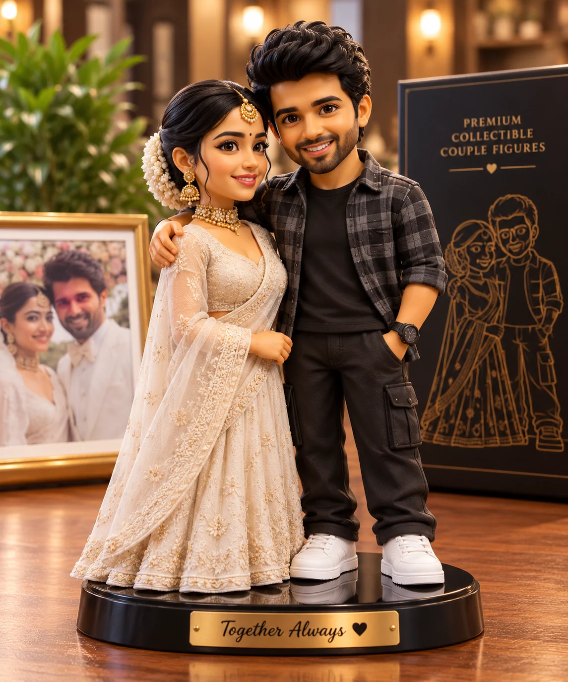 3D Couple Collectible Figures AI Photo Prompt (2)
