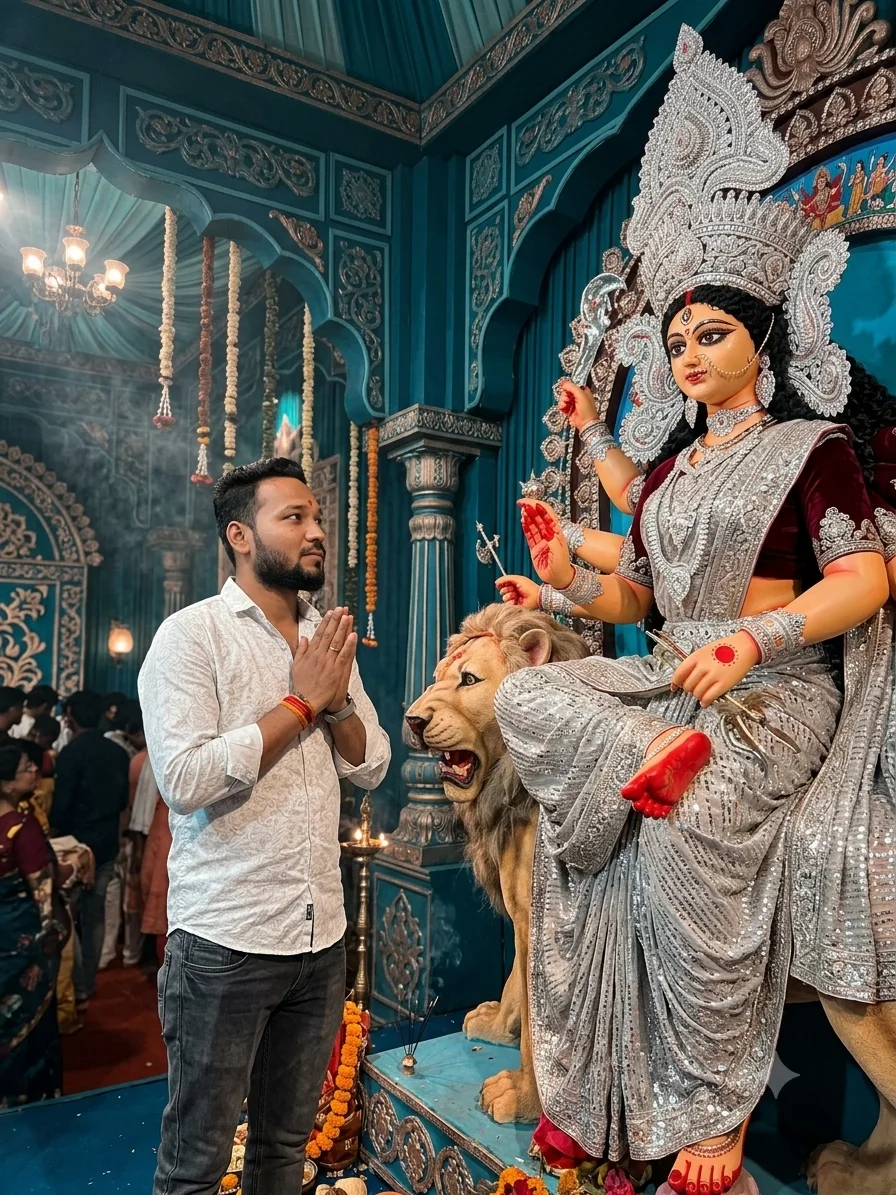 Divine Maa Durga Blessings AI Photo Edit ✨ (3)
