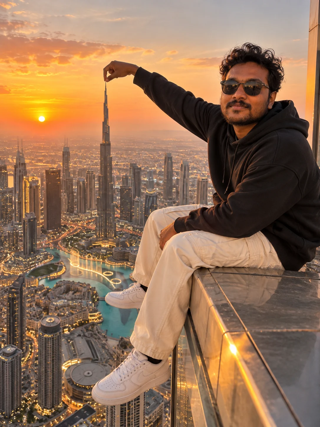 Blue Hour City Tower Forced Perspective Photography (2)
