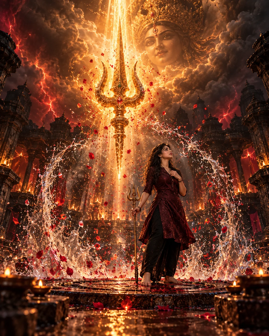 Maa Durga Divine Trishul Cinematic Photo Editing Prompt (3)