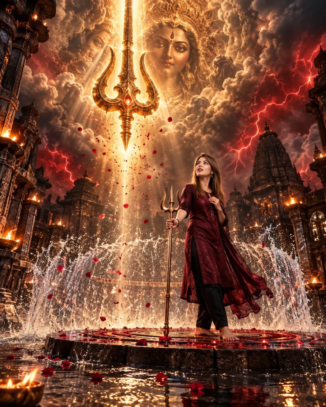 Maa Durga Divine Trishul Cinematic Photo Editing Prompt (2)