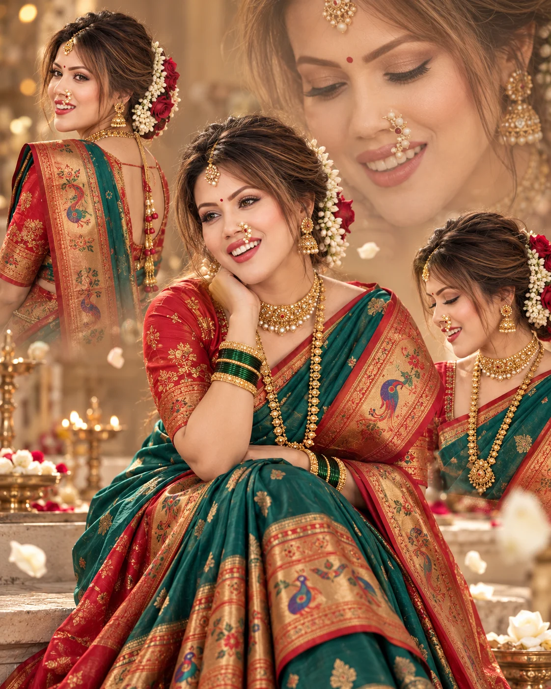 Maharashtrian Bridal Saree AI Photo Editing Prompt (2)