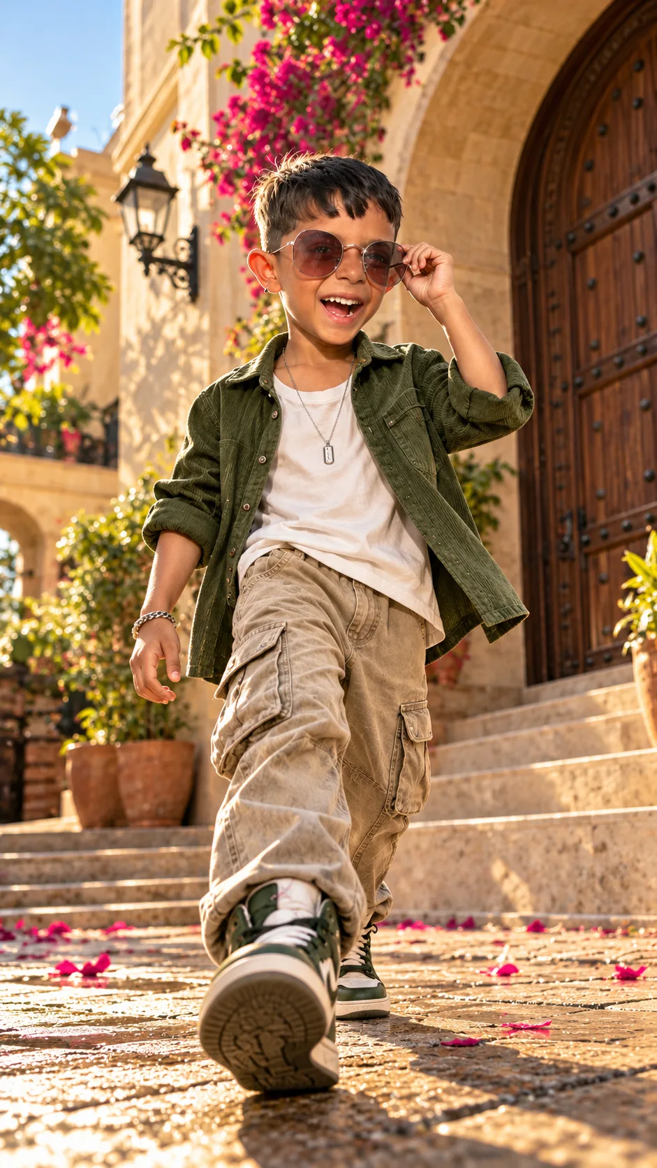 Stylish Little Boy AI Photo Editing Prompt with Aviator Sunglasses (2)