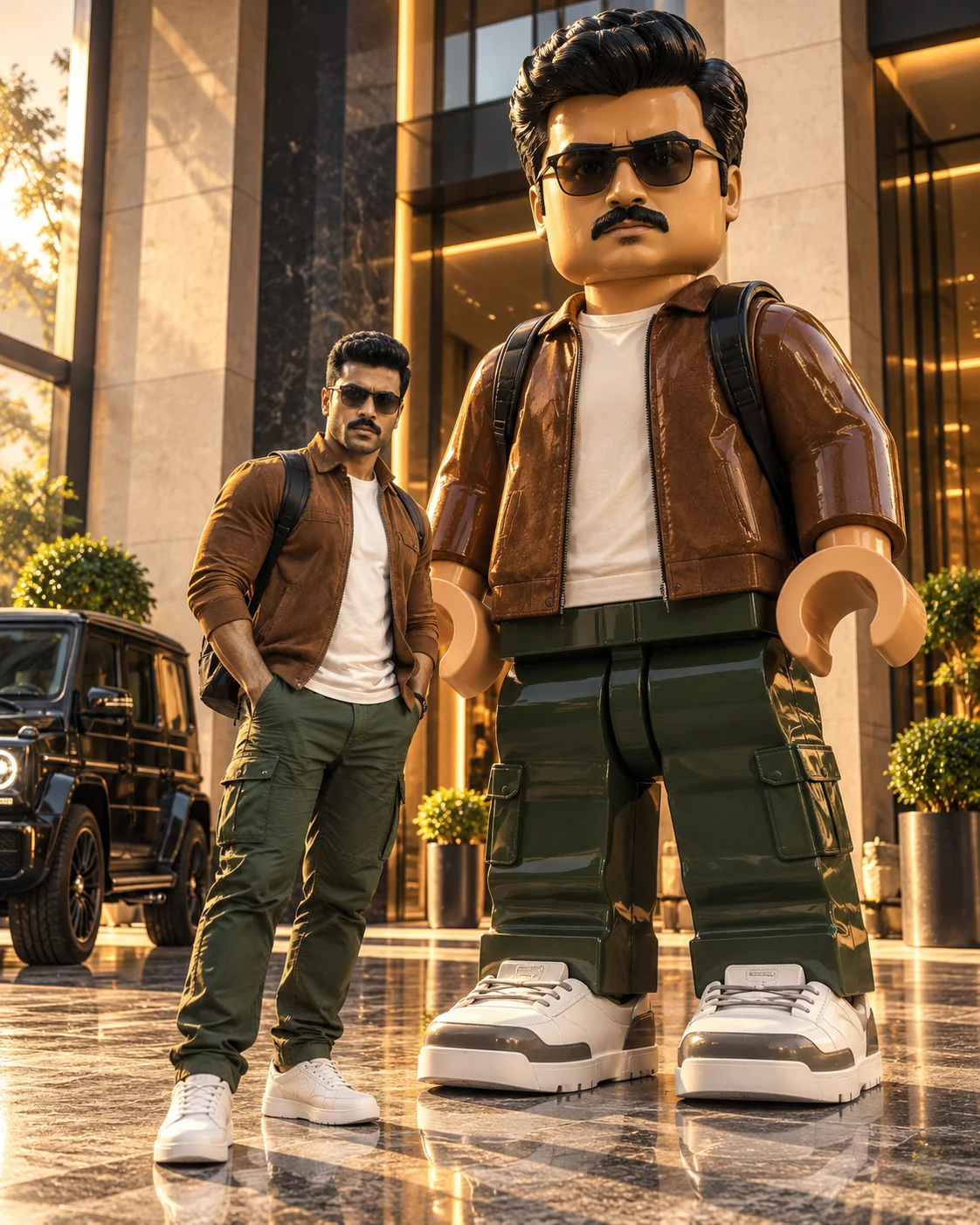 Giant LEGO Self AI Photo Editing Prompt | Luxury Streetwear (2)