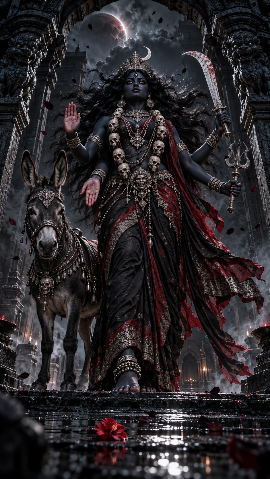 Maa Kalratri AI Photo Editing Prompt | Dark Divine Durga Portrait (2)