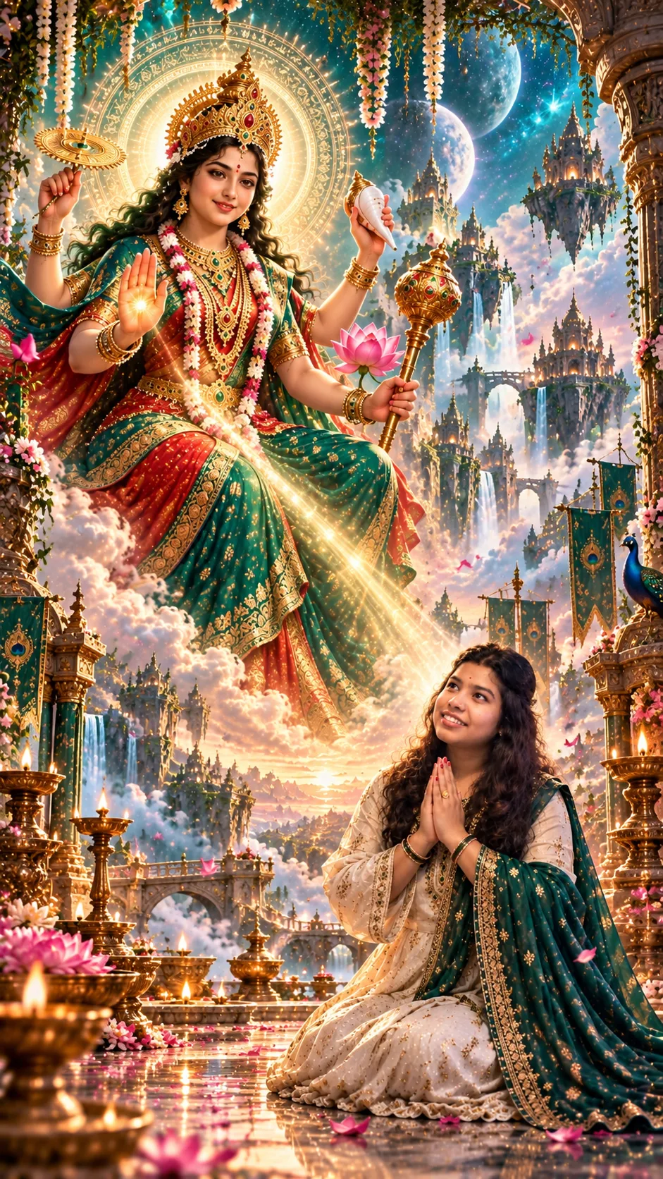 Maa Siddhidatri Navratri Day 9 AI Photo Editing Prompt (2)