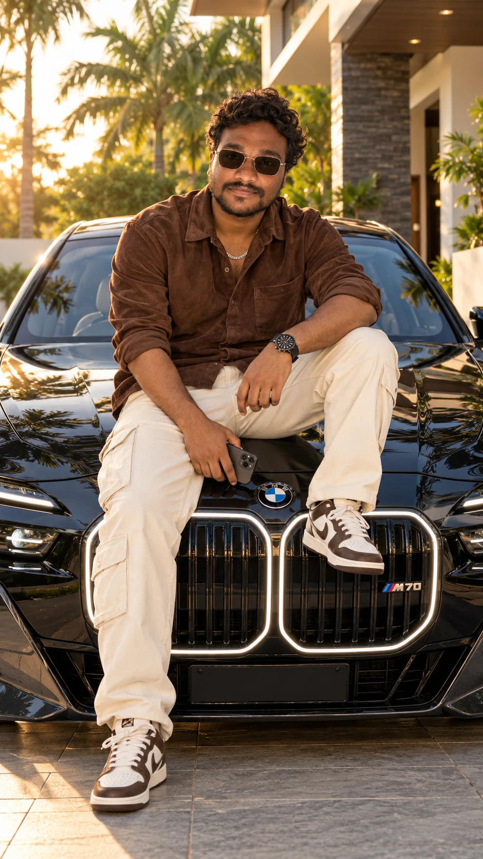 BMW Car Photo Editing Prompt | Luxury Black BMW Portrait Prompt (2)