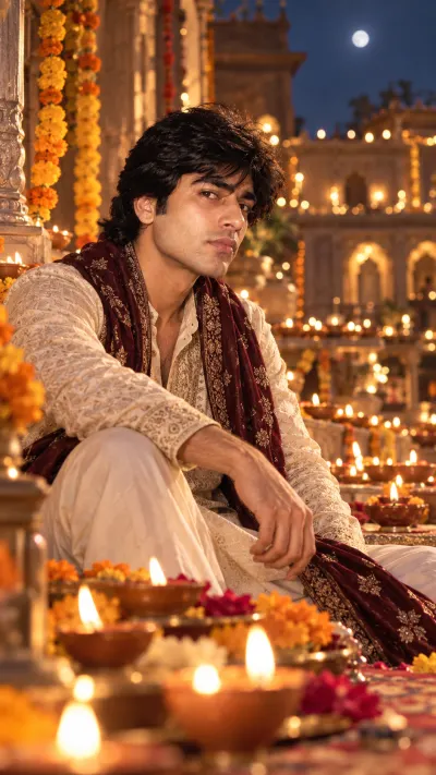 Indian Diwali Diya Festival AI Image Prompt, Cinematic Traditional Look