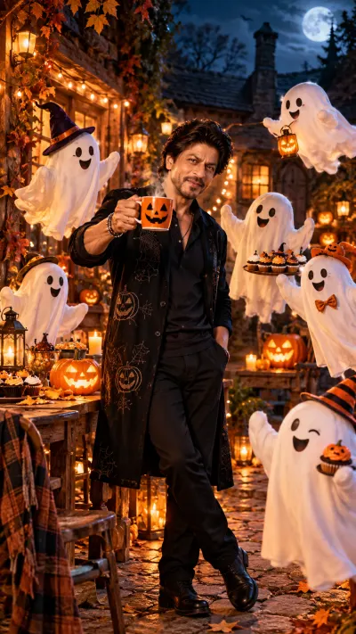 Photorealistic Halloween Ghost Party Photo Editing Prompt