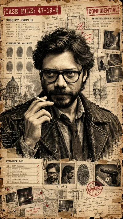 Vintage Detective Case File AI Art Prompt