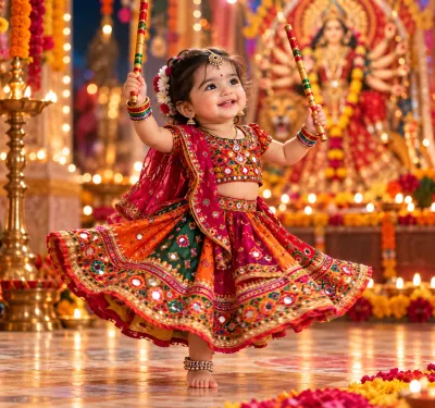 Navratri Baby Girl Photo Prompt 🌸