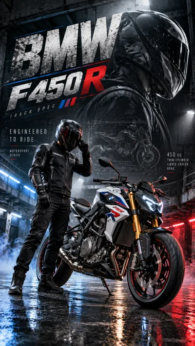 Cinematic Motorcycle Racing Poster AI Prompt