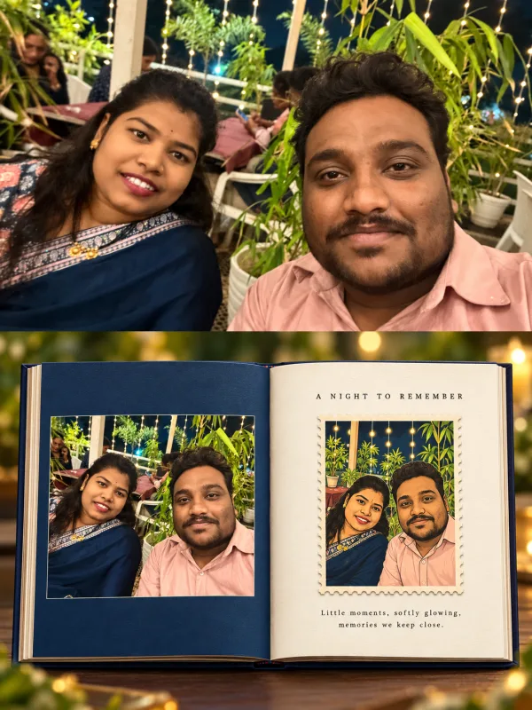 Cinematic Memory Book Poster AI Photo Edit