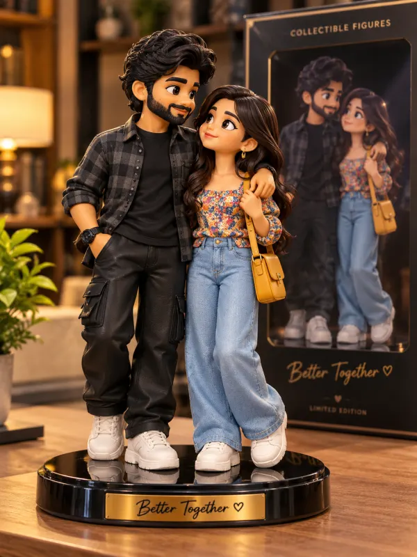 3D Couple Collectible Figures AI Photo Prompt