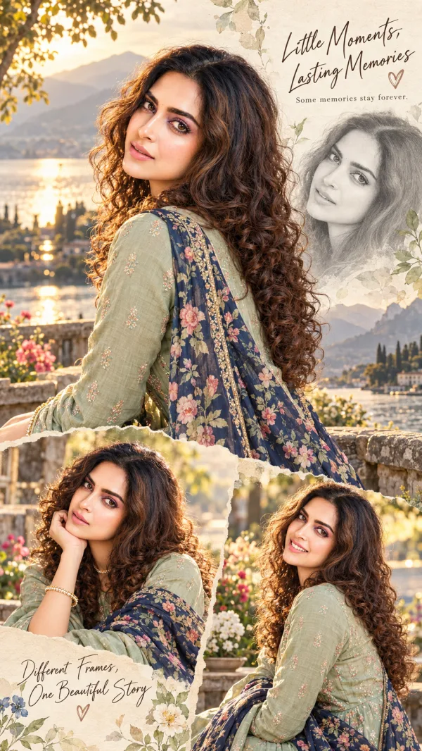Beautiful Memories Cinematic Portrait Collage AI Edit Prompt