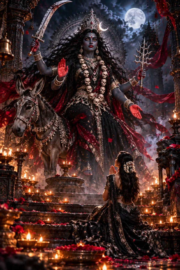 Maa Kalratri AI Photo Editing Prompt | Dark Divine Durga Portrait